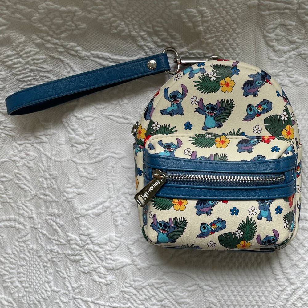 Disney Parks Loungefly Lilo & Stitch Backpack Wristlet Belt Bag 6.5" x 5.5" NWOT